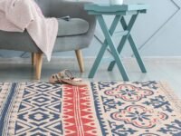Urban Space 100% Cotton Tufted Carpet for Living Room, Dhurrie Floor Carpet, Thick Bohemian Printed Rug for Bedroom with Tassels (3 ft x 5 ft, CPRugs009)