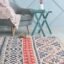 Urban Space 100% Cotton Tufted Carpet for Living Room, Dhurrie Floor Carpet, Thick Bohemian Printed Rug for Bedroom with Tassels (3 ft x 5 ft, CPRugs009)