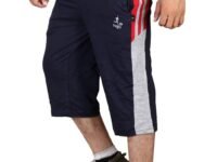 VEGO Mens Cotton Three By Fourth, 3/4, Capri, Three Quarter Grey Plus Size