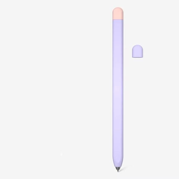 Valente Ultra-Thin Silicone Sleeve for Galaxy Tab Pencil - Compatible with S7/S8/S9 Series - Enhanced Grip, Protective Cover (Purple & Pink)