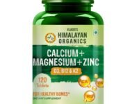 Vlado's Himalayan Organics Calcium Magnesium Zinc Vitamin D3, B12 & K- 120 Vegetarian Tablets I Supplement For Women And Men, For Bone Health & Joint Support