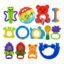 WISHKEY Plastic Colorful Non Toxic BPA Free Shake & Grab Rattles and Soothing Teethers for Babies & Infants, Early Age Toys for Kids (Pack of 13, Multicolor)