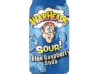 WareHeads Sour Blue Raspberry Soda 355ml (Pack of 6 Cans X 355ml Each)