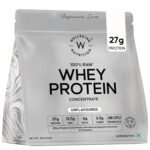 Wellbeing Nutrition Clean Whey Protein Concentrate 1kg Unflavoured | 27g Protein, 6g BCAA | 4B CFU Probiotics & Digestive Enzymes | Fast Absorbing, No Bloating, Easy to Digest | Faster Muscle Recovery