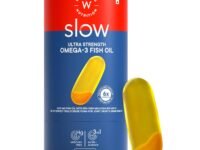 Wellbeing Nutrition Slow 6x Strength Omega 3 Fish Oil Capsules | 2400mg with EPA 1080mg, DHA 800mg & Curcumin for Men & Women | No Fishy Burp | For Brain, Heart, & Joint Health, 60 Capsules