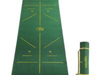 WiseLife TRUE Body Alignment Yoga Mat + Sleek Yoga Strap for Men and Women | Non-Slip Textured Extra Wide & Thick | Pro Balance TPE Exercise Mat For Home, Pilates, Gym & Fitness (6mm, Green)