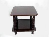 Wooden Coffee Table for Living Room with Polished Finish Teapoy- Square Shape