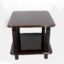 Wooden Coffee Table for Living Room with Polished Finish Teapoy- Square Shape