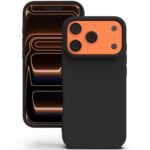 YATWIN Silicone Case for iPhone 17 Pro Max, Soft-Touch, Shockproof, DustProof, Antiskid Phone Cover for Apple iPhone 17 Pro Max - Black