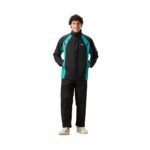 ZEEL Rain Coat for Men Waterproof for Bike Riders with Adjustable Hood Along with Inner Pockets,Waterproof Raincoat with Polyester Jacket,Pants and Waterproof Drawstring Bag (JS508_EJS511)