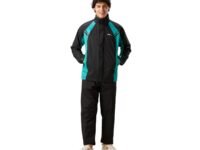 ZEEL Rain Coat for Men Waterproof for Bike Riders with Adjustable Hood Along with Inner Pockets,Waterproof Raincoat with Polyester Jacket,Pants and Waterproof Drawstring Bag (JS508_EJS511)