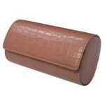 essart Luxury Watch Storage Case – Premium Leather Organizer Box for Exclusive Timepieces, Elegant Display & Protection for Collectors (WR-1013-Croco-Tan)