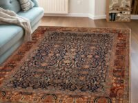 ishro home 4x6 Feet 3D Jet Multi Printed Carpet Rug Runner and Carpets for Bedroom/Living Area/Home with Anti Slip Backing (Rustique Night, 4x6 fts)