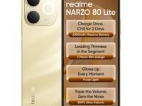 realme NARZO 80 Lite 4G (Beach Gold 2026, 4GB+64GB) | 6300mAh Segment's Biggest Battery | 7.94mm Slim Design | 300% Ultra Volume | Pulse Light: 9 Colors, 5 Glow Modes | Ai Assist