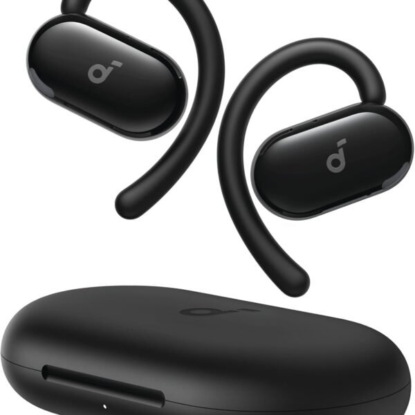soundcore V20I By Anker Open Ear Headphones, Adjustable Ear Hooks, Ultra-Comfort, Snug Fit, 16Mm Drivers, 4 Mics, IP55, LED Lights, 36H Playtime, Fast Charging,Bluetooth 5.4, Multipoint Connection