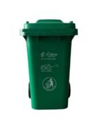 100 Litre Wheeled Plastic Dustbin with Lid | Durable Outdoor & Indoor Garbage Bin for Home and Kitchen Use (Green)