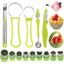 14 Pack Melon Baller Scoop Set - 4 in 1 Stainless Steel Fruit Tool Set Fruit Scooper Seed Remover with Fruit Vegetable Cutter Shapes Set Fruit Peeler for Fruit Slicer Dig Pulp Separator