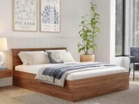 Wakefit Bed | 1 Yr Warranty | Bed Queen Size, Comes with Storage Box, Noise-Free, Density: 680–750 kg/m³, Termite & Borer Resistant, Fits Mattresses Up to 8 Inches (Taurus 78 x 60 - Columbian Walnut)