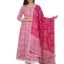 MEERA FAB Women's Cotton Printed Anarkali Kurta with Palazzo & Dupatta Set