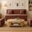 3+1+1 Modern Velvet Fabric Sofa Set for Living Room | Three Seater Sofa with 2 Single Seater Chairs | for Home, Office| Brown