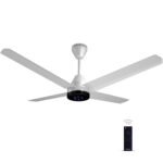 Colorbot Stella Quad 4 Blade BLDC Ceiling Fans 1200mm | BEE 5 Star Rated Power Saver | AeroQuiet+ Technology | Remote Control (Boost, Timer, LED, Reverse Mode) | 4 Years Warranty (Arctic White)
