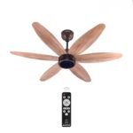 ACTIVA JETTA 1200MM BLDC Ceiling Fan with 28W, 6 Wooden-Finish Blades, 7 LED Lights, Remote, Noiseless, BEE 5-Star Rated, Energy Efficient, 5 Years Warranty (Rose Wood)