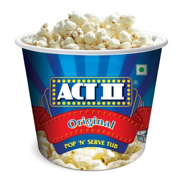 Act II Microwave Popcorn Tub, Natural, 130g