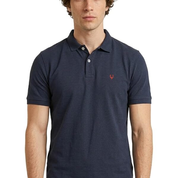 Allen Solly Men’s Polo T‑Shirt | Comfortable Rich Cotton Blend, Band Collar, Regular Fit | Stylish & Premium All Day Wear