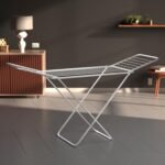 Amazon Basics Premium Cloth Drying Stand - 3 Way Folding, Lightweight, 42 Feet Drying Length, 20 Drying Rails (Silver)