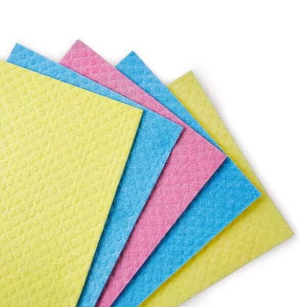 Amazon Brand - Presto! Multi-Purpose Sponge Wipes | Assorted | 5 Count | Pack of 1