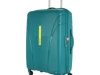 American Tourister Medium Ivy 68Cm Hardside Polypropylene 4 Wheel Spinner Check-in Suitcase with Recessed TSA Lock & Color-Matched Components for Women & Men - Spring Green