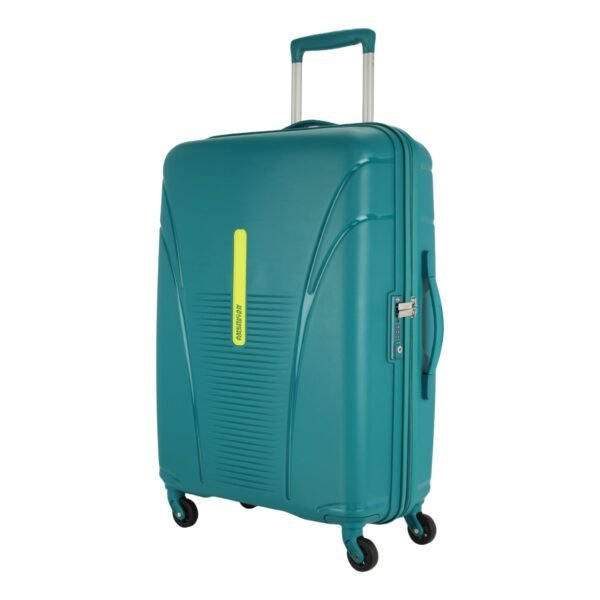 American Tourister Medium Ivy 68Cm Hardside Polypropylene 4 Wheel Spinner Check-in Suitcase with Recessed TSA Lock & Color-Matched Components for Women & Men - Spring Green