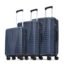 Aristocrat Airpro Set of 3 Large Size (Check-in), Medium Size (Check-in) & Cabin (Small Size) Hard Case Trolley Bags, 8 Wheels, Polypropylene Case, Unisex, 3-Yr Global Warranty, Poseidon Blue | 8-Wheels, Polypropylene Case, Spacious, Combination Lock, Sturdy Zipper, Lightweight Travel Luggage, 3-Year Global Warranty