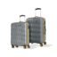 Aristocrat Comet Set of 2 (Cabin+Medium) Hard Case Trolley Bags, Grey | 8-Wheels, Durable Case, Spacious, Combination Lock, Sturdy Zipper, Lightweight Travel Luggage, 3-Year Global Warranty