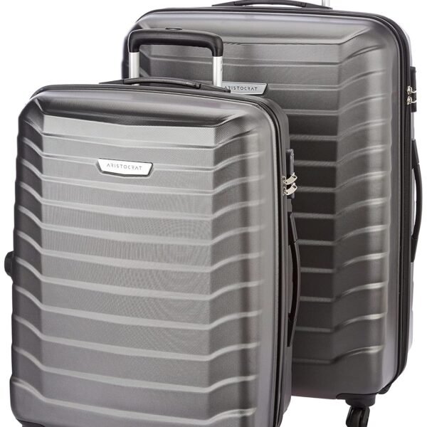 Aristocrat Set of 2 Juke Grey Polycarbonate Hardsided Luggage Medium & Large (JUKESETD1MGP)