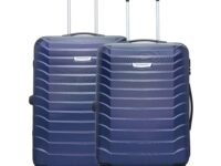 Aristocrat Set of 2 Juke Midnight Blue Polycarbonate Hardsided Luggage Medium & Large (JUKESETD1MIB)