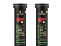 Auric Liver Detox Supplement | 40 Tablets Fizzy Water with 10 Ayurvedic Herbs | Clinically Researched Therapeutic Ingredients | Drop, Dissolve, Fizz, Drink | Liv 365