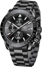 BENYAR Men's Luxury Chronograph Watch – Business, Casual | Quartz Movement with Date Display | Stylish Wristwatch | Gift for Men