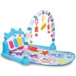 BUMTUM Baby Piano Gym Blue Hut | Play Mat for Gym & Fitness Rack with Hanging Rattles Keyboard Set with Music Mode.