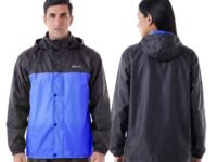 Boldfit Rain Coat for Men Waterproof Raincoat Set for Women with Reflective Trim-Windproof Jacket & Pants Suit with Hood, Pockets & Breathable, Durable Fabric for Outdoor, Travel- Black Blue, M-L