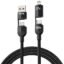 COSTAR 4-in-1 100W Charging Cable|USB-A,Type-C,Fast Charging,480Mbps Data Transfer,Data Sync|Compatible with Android & iOS Smartphones,Tablet/Ipads & Macbook