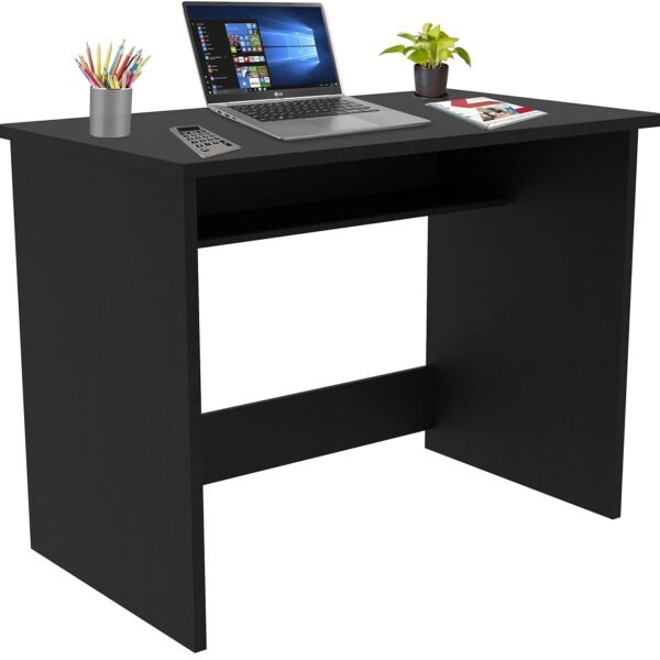 Callas Engineered Wood Computer Desk | Laptop Study Table for Office Home Workstation Writing Modern Desk (Black | CA-ST-02)