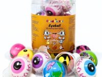 CandiExotics 3D Bursting Eyeball Jelly & Mix Shaped Balls | Center Filled Gummy | Spooky Halloween Treats (15Pcs Balls)
