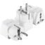 Ceptics Europe Travel Adapter, India to Europe (Schuko) Plug - Type E/F European Plug Adapter, Universal Adapter for Europe Adapter - CE - RoHS - White - 3 Pack - Lifetime Limited Warranty