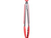 Clazkit Kitchen Baking BBQ Heat Resistant Cooking Food Clip with Silicone Tips Tongs Pack of 1