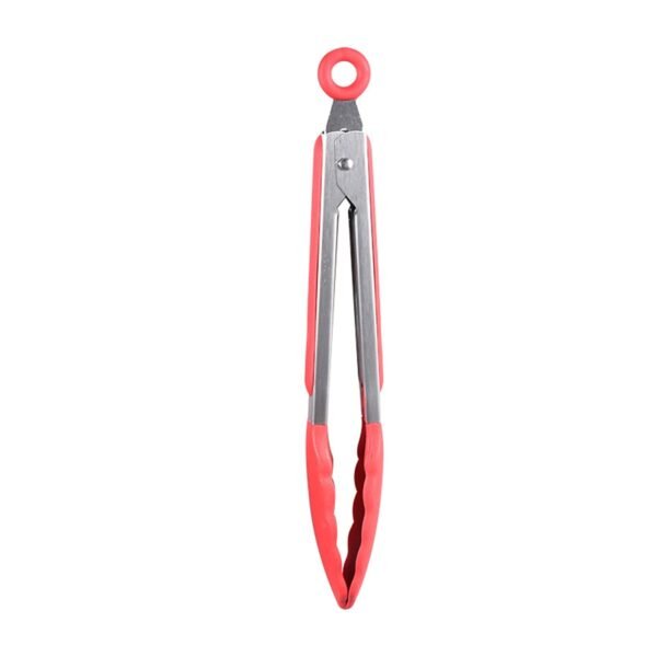 Clazkit Kitchen Baking BBQ Heat Resistant Cooking Food Clip with Silicone Tips Tongs Pack of 1