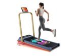 Cockatoo SmartWalk 2AHG Walking Pad for Home 2HP-3.5HP Peak, Under Desk Walk Pad with Handle, Max Speed 10Km/Hr, 3 Level Manual Incline 6 Automatic Program, Max User Weight 110Kg -Gold