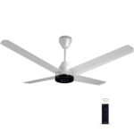 Colorbot Stella Quad 4 Blade BLDC Ceiling Fans 1200mm | BEE 5 Star Rated Power Saver | AeroQuiet+ Technology | Remote Control (Boost, Timer, LED, Reverse Mode) | 4 Years Warranty (Arctic White)