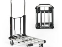 Corvids 150 Kg Portable Aluminium Extendable Hand Platform Trolley | 2-Year Warranty | Industrial Dolly Car with 360° Rotating Wheels and Locking Wheels for Home and Outdoor Use.