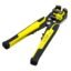 DOTCOM 8-Inch Self-Adjusting Automatic Cable Cutter Crimper, 5 in 1 Multipurpose Tool Wire Stripping Cutting Pliers, 10-24 AWG (0.2~6.0mm²) (Yellow) (DT-7)